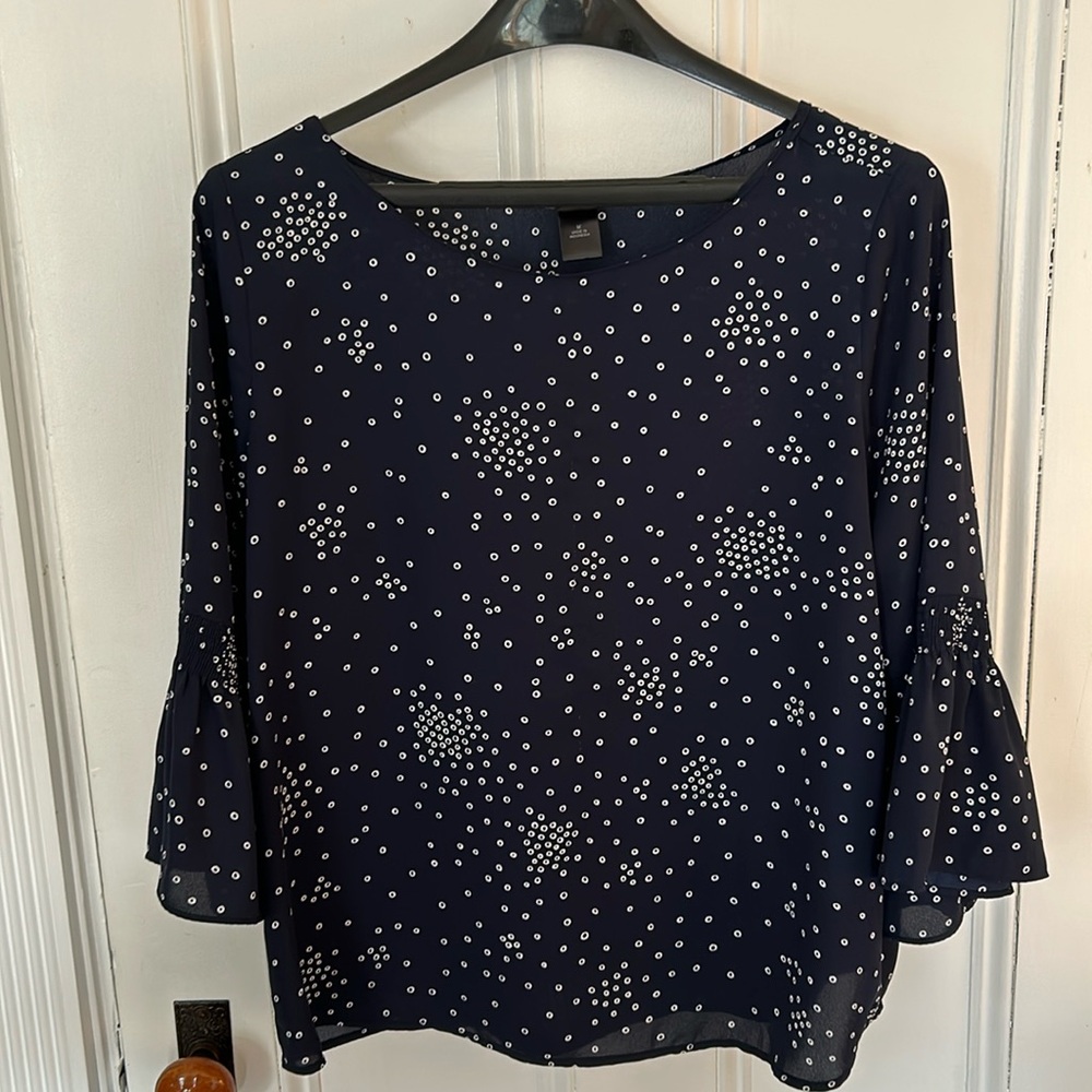 Navy dressy top